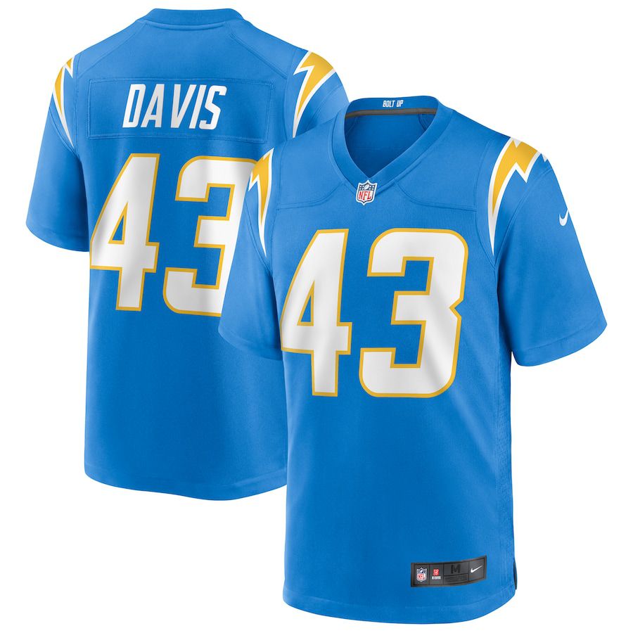 Men Los Angeles Chargers #43 Michael Davis Nike Powder Blue Game NFL Jersey->los angeles chargers->NFL Jersey
